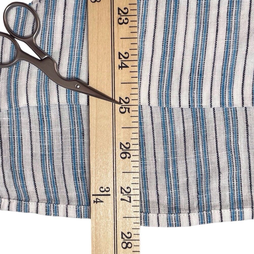 J.Jill Love Linen Striped Popover Tunic Petite Medium Blue - Picture 16 of 16